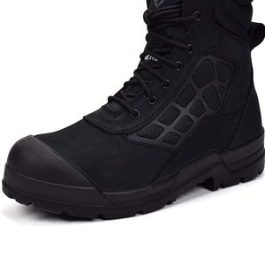 Black Nubuck 8in steel toe boot